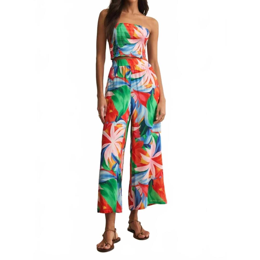 NEW Z SUPPLY dante villa floral pant in multicolor - Picture 5 of 5